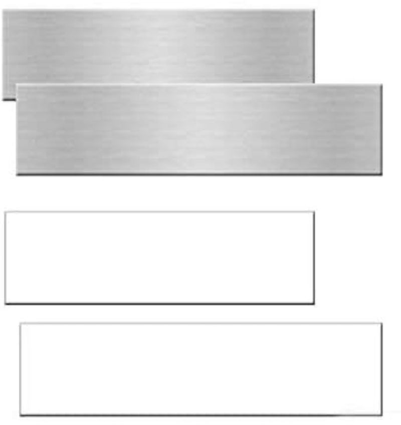 NapTags Aluminum Office Nameplates - White Blank Sublimation Plates - Pack/10 (10x2) - Image 1